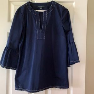 Brooks Brothers navy tunic top all cotton